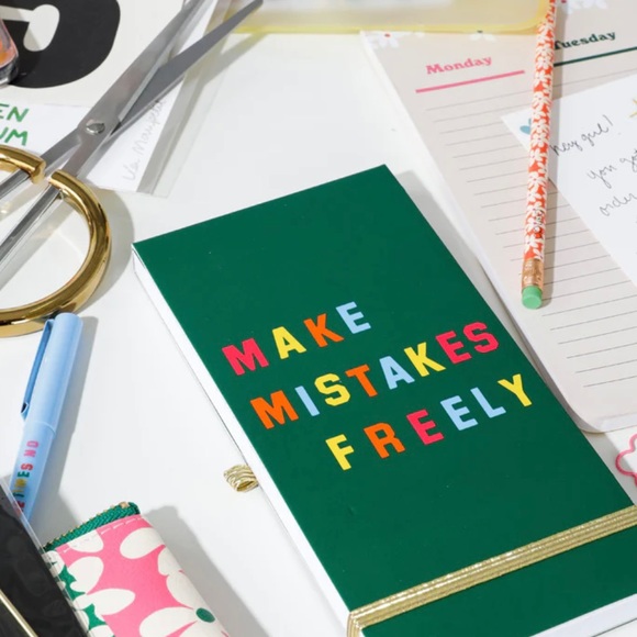 LITTLE BUDDY REPORTER NOTEPAD - MAKE MISTAKES FREELY - NWT - ban.do - Picture 3 of 3